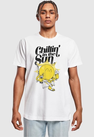 Mister Tee Shirt 'Chillin' in White: front