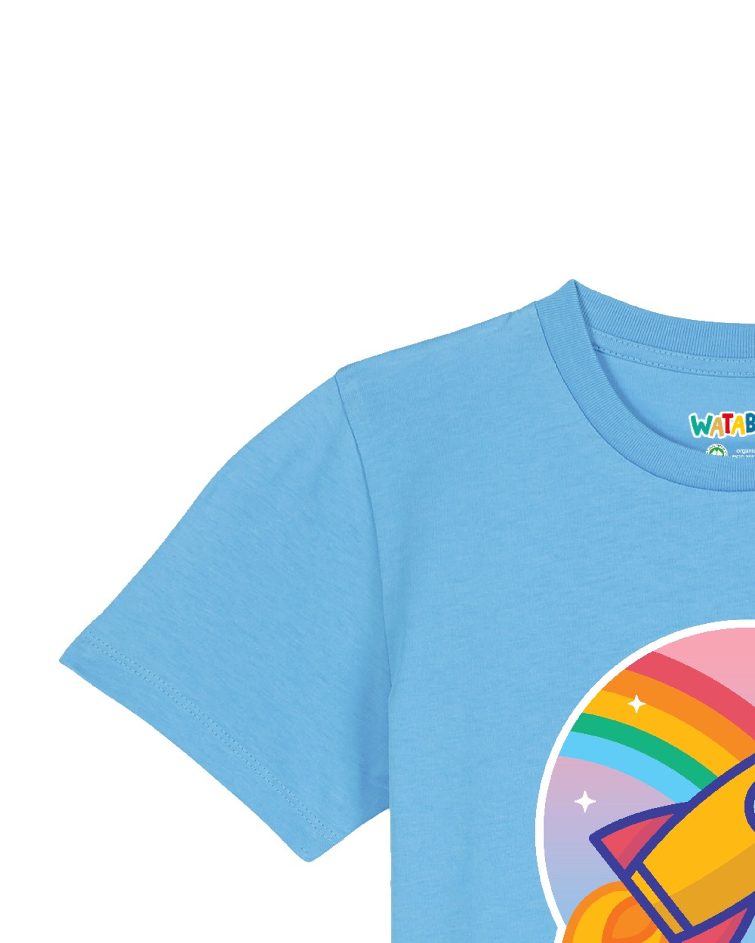 T-Shirt 'Cartoon Rakete' watabout.kids en bleu