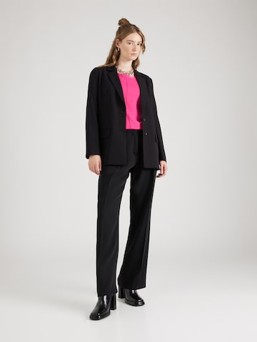 MORE & MORE Regular Pleat-Front Pants in Black