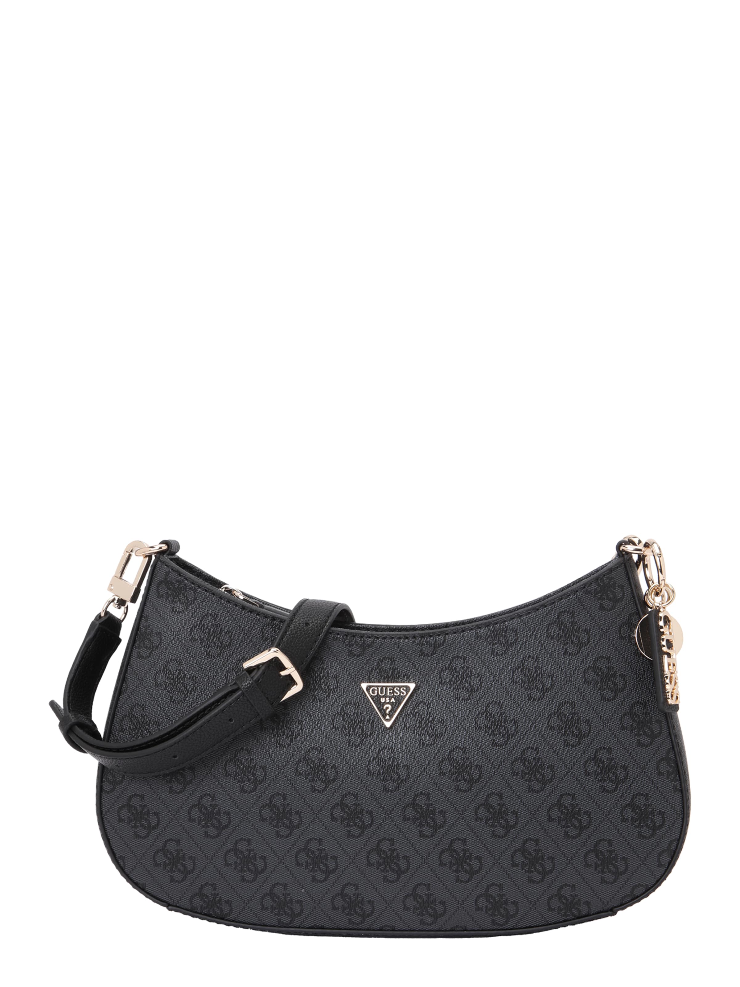 GUESS - Mala de ombro 'NOELLE II TOP ZIP SHOULDER BAG' em preto: frente