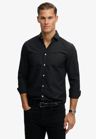 Fit confort Chemise Superdry en noir : devant