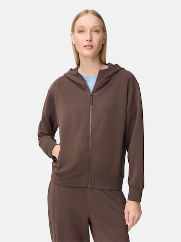 CAMEL ACTIVE Zip-Up Hoodie in Brown: front