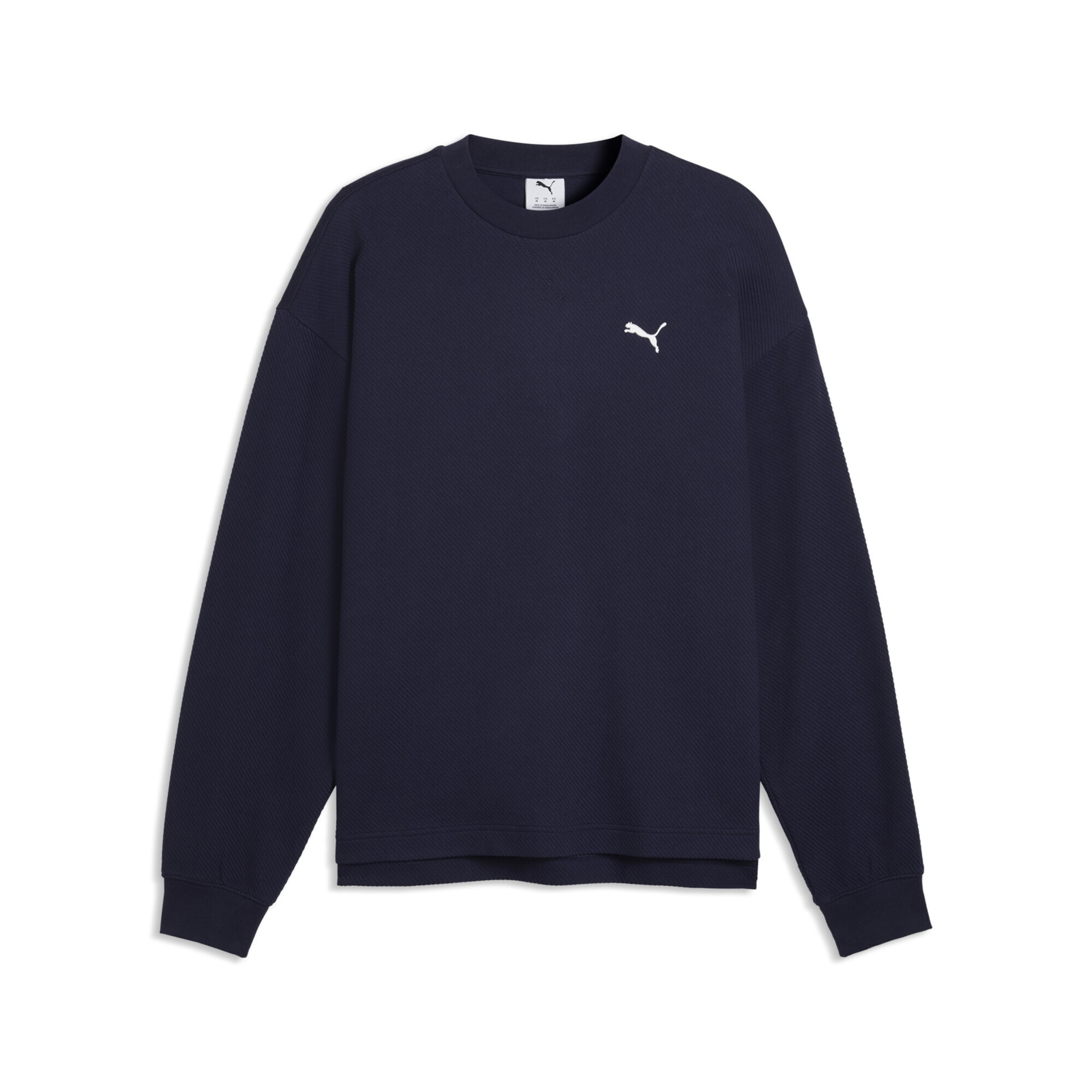 PUMA Athletic Sweatshirt 'ESS ELEVATED' in S in Navy / White, Item view