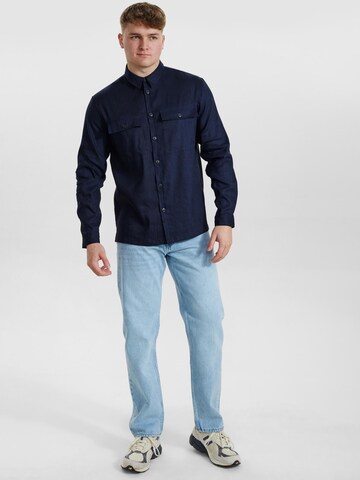 Dxnmxrk Shirt 'DXEggert' in Blau
