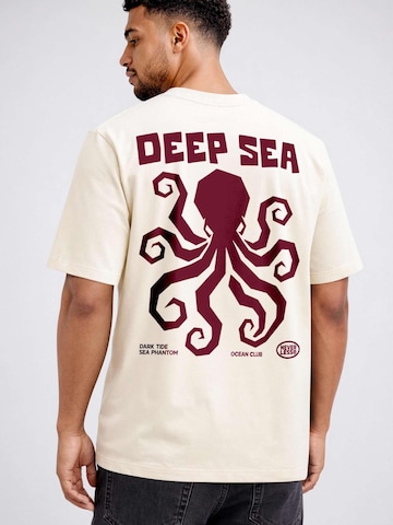 Neverless Shirt 'oktopus'‌ in Beige
