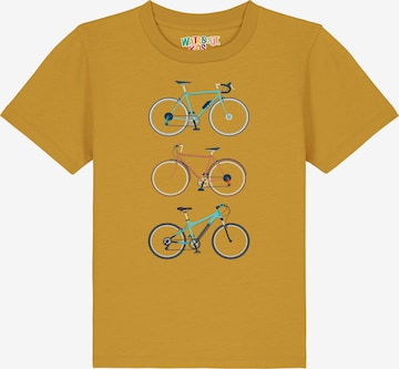watabout.kids Shirt '3 Fahrräder' in Yellow: front