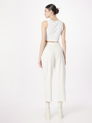 System Action Regular Pleat-Front Pants 'SAILOR' in White