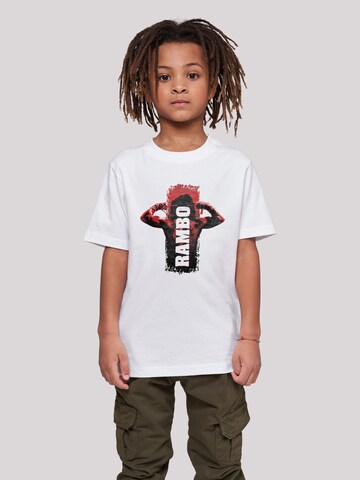 T-Shirt 'Rambo III Tying Sweatband' F4NT4STIC en blanc : devant