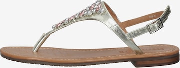 GEOX T-Bar Sandals in Silver