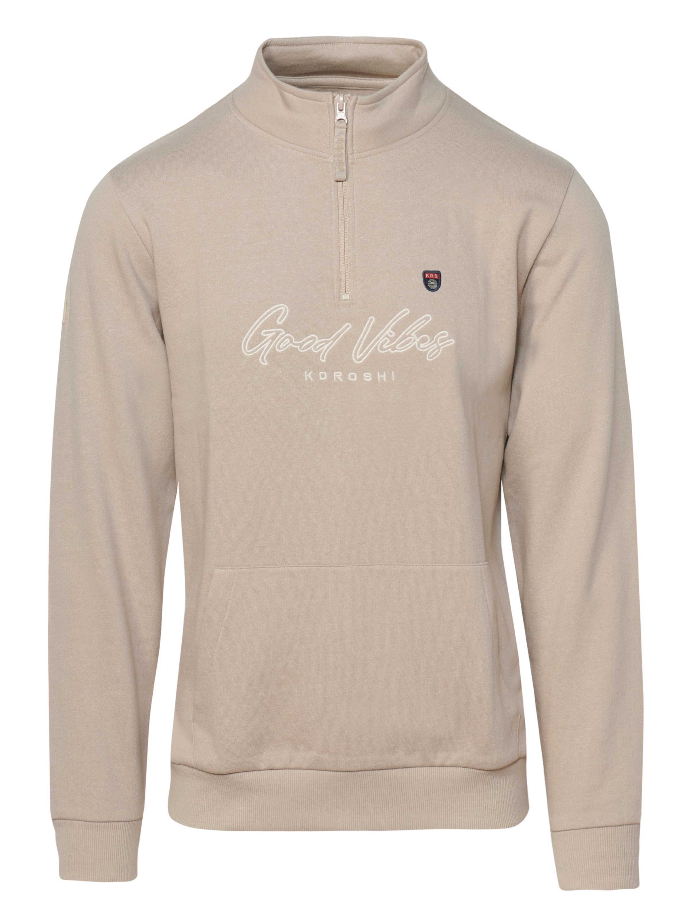 Sweat-shirt KOROSHI en beige : devant