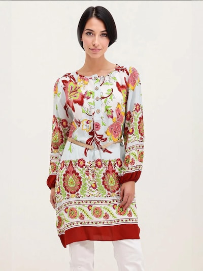 Bigdart Dress in Lime / Melon / Dark red / White, Item view