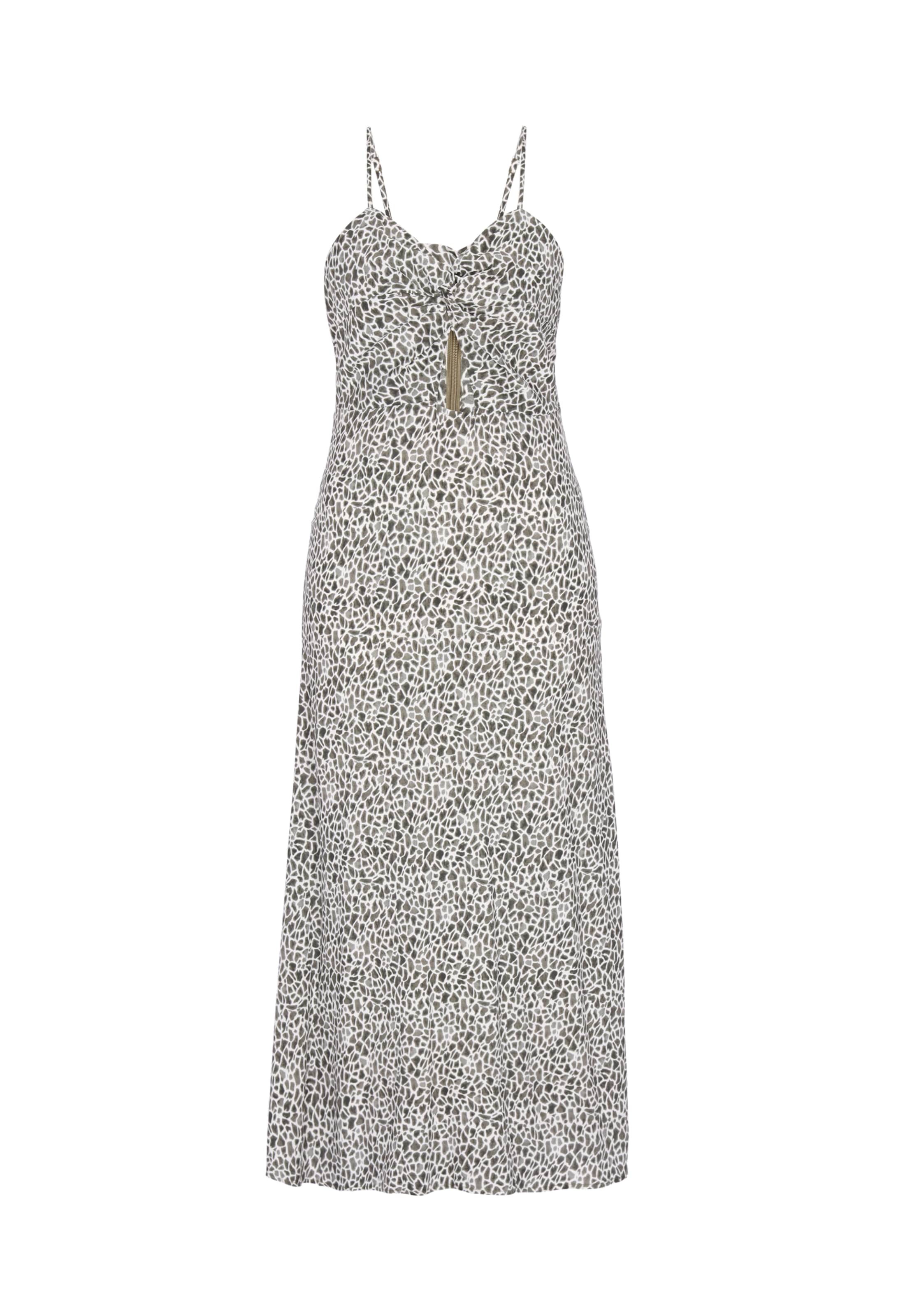 faina Vestido de verano 'Festive' en verde oscuro / blanco, Vista del producto