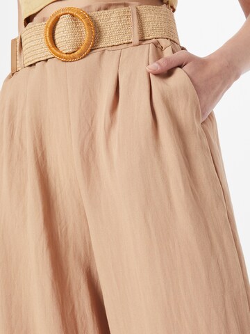 ZABAIONE Wide leg Pleat-front trousers 'Mia' in Beige