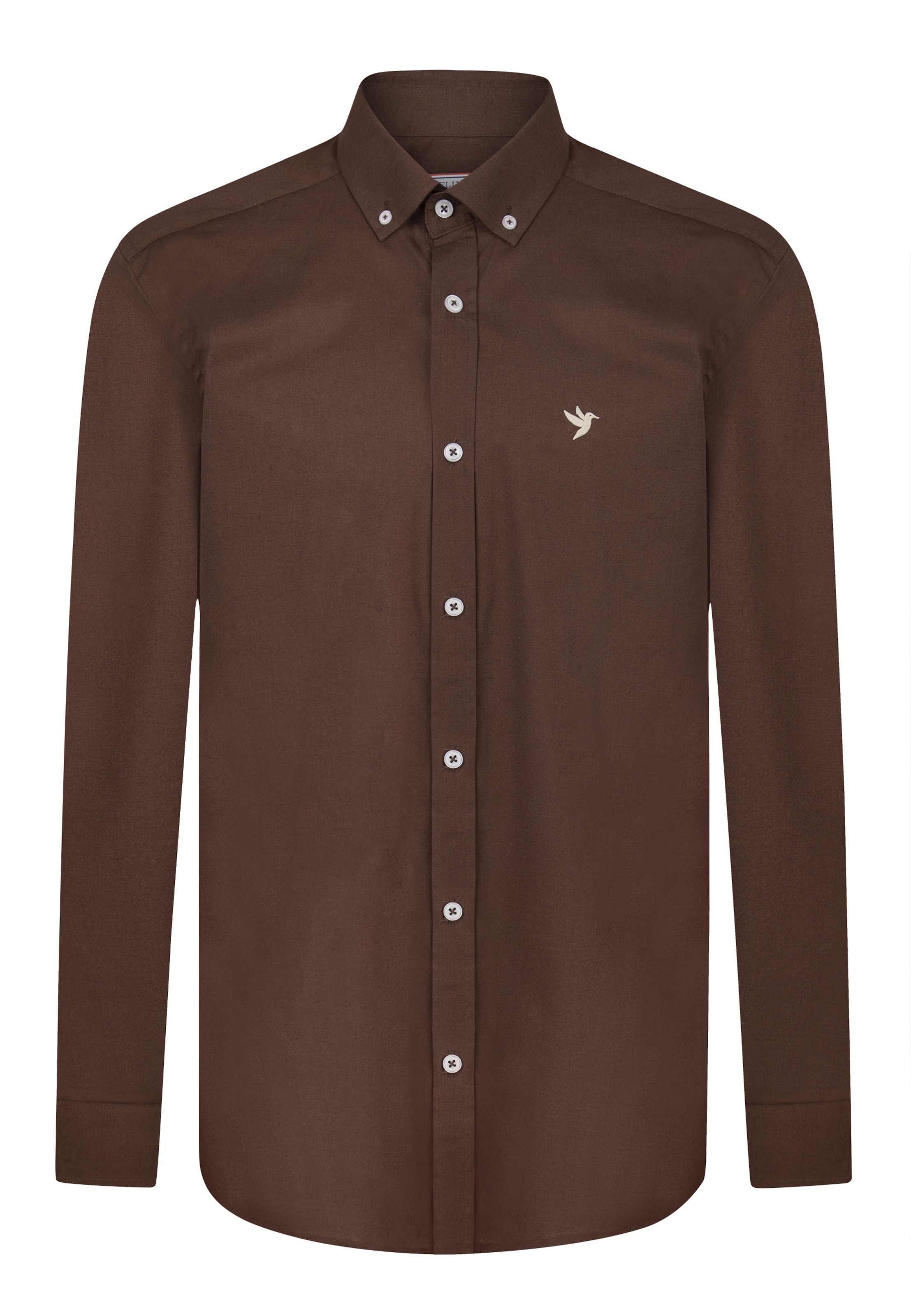 Felix Hardy Regular fit Πουκάμισο σε καφέ: μπροστά