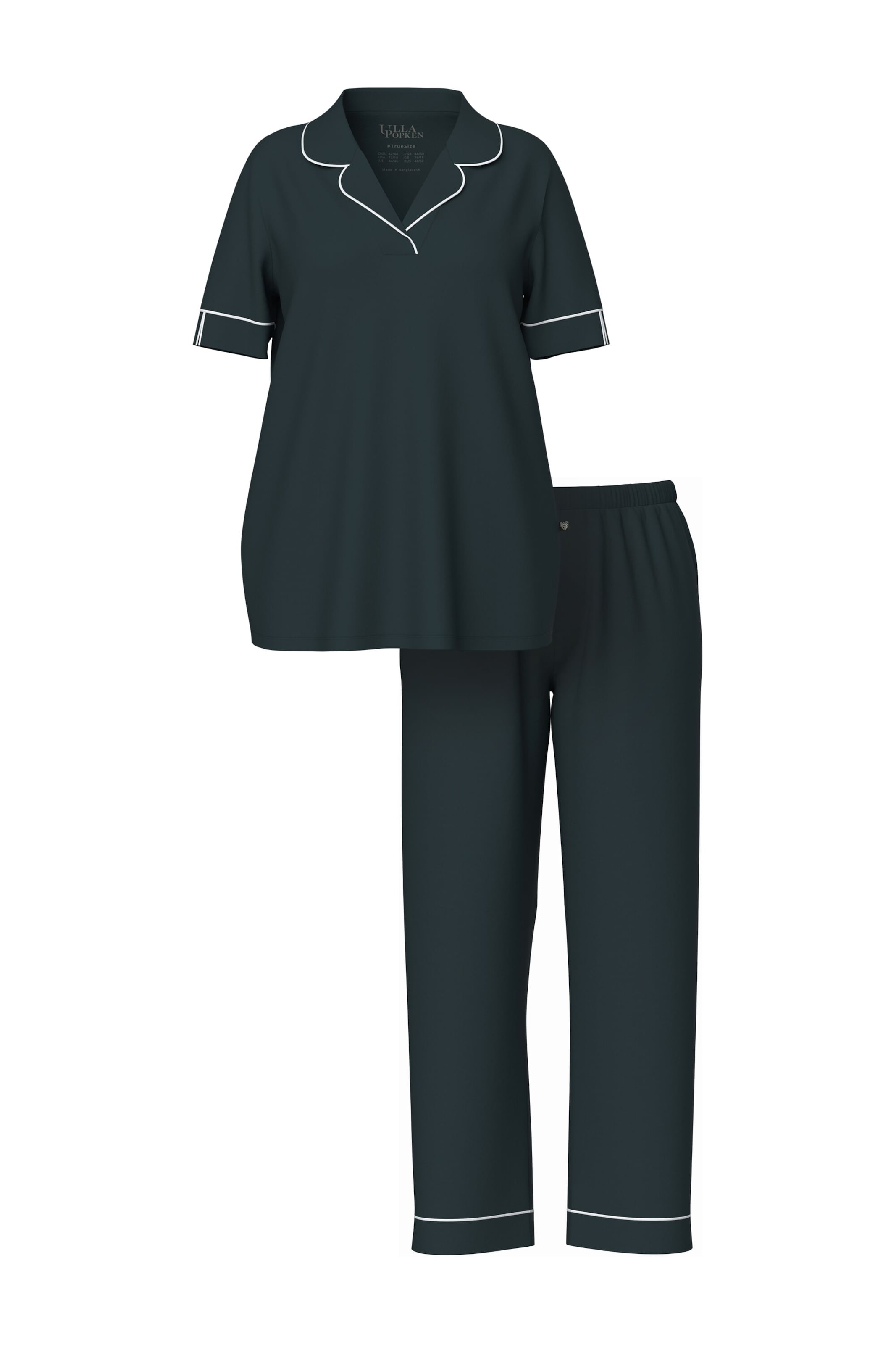 Ulla Popken Pyjama in Groen: voorkant