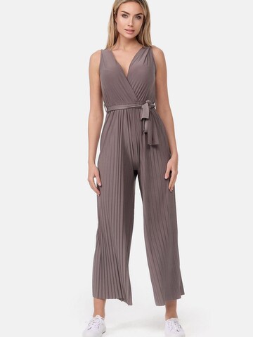 Worldclassca Jumpsuit 'Women Jumpsuit Pleated Overall Uni' in Grey: front