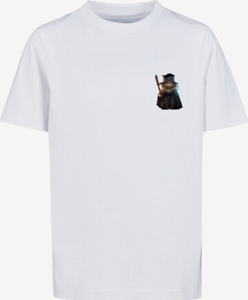 T-Shirt 'Animal Galore' F4NT4STIC en blanc : devant