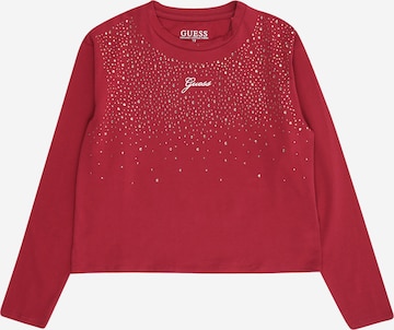 T-Shirt GUESS en rouge : devant
