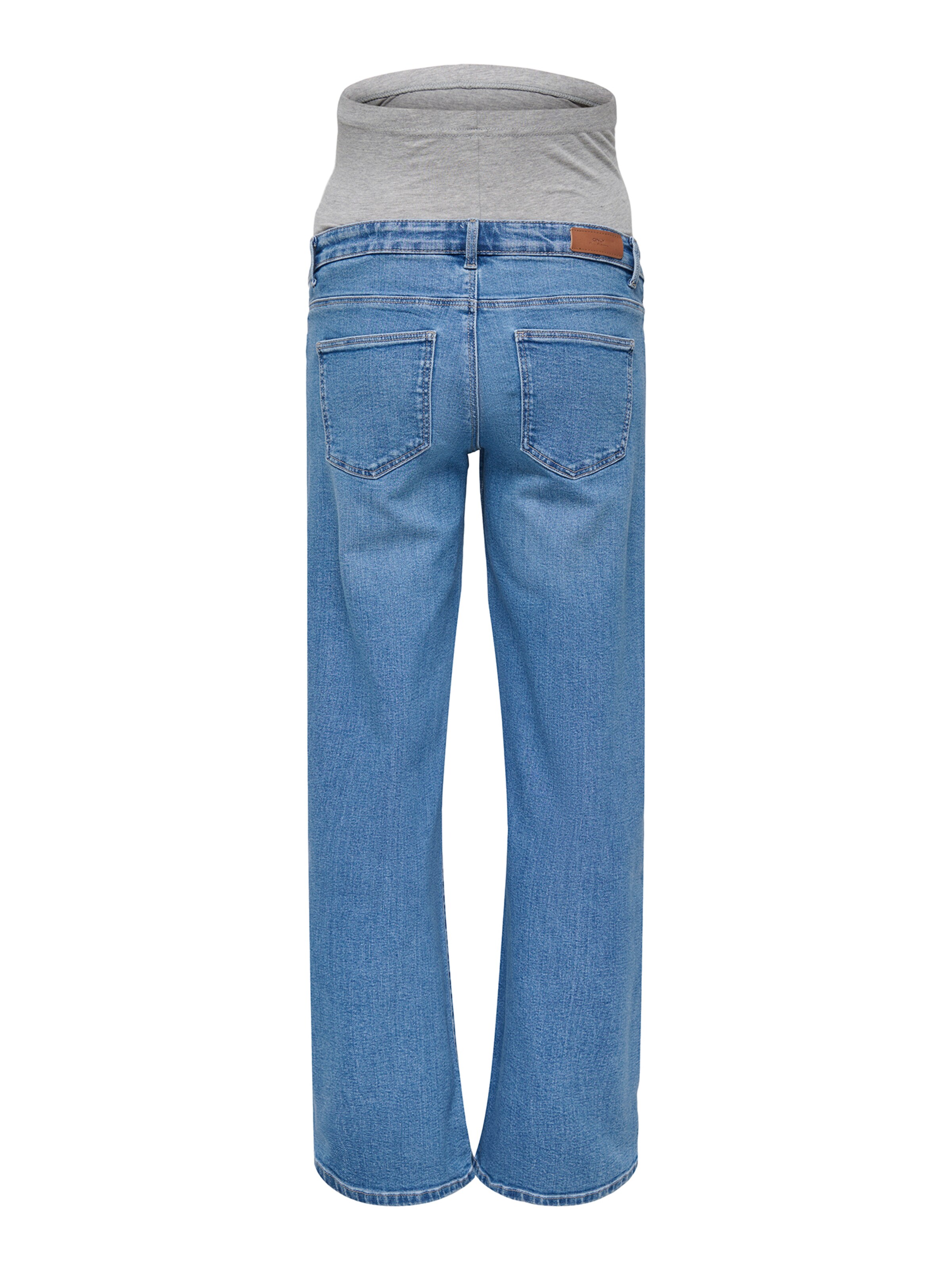 Only Maternity Široký strih Džínsy - Modrá