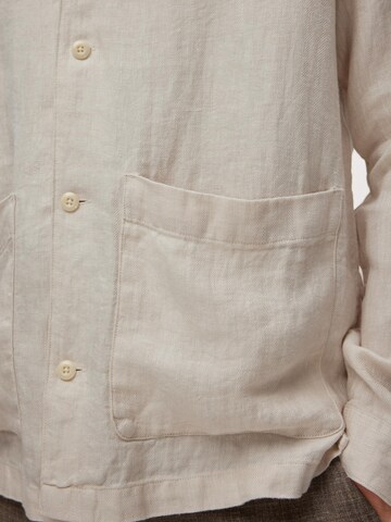 SELECTED HOMME Comfort fit Button Up Shirt 'Jan' in Beige