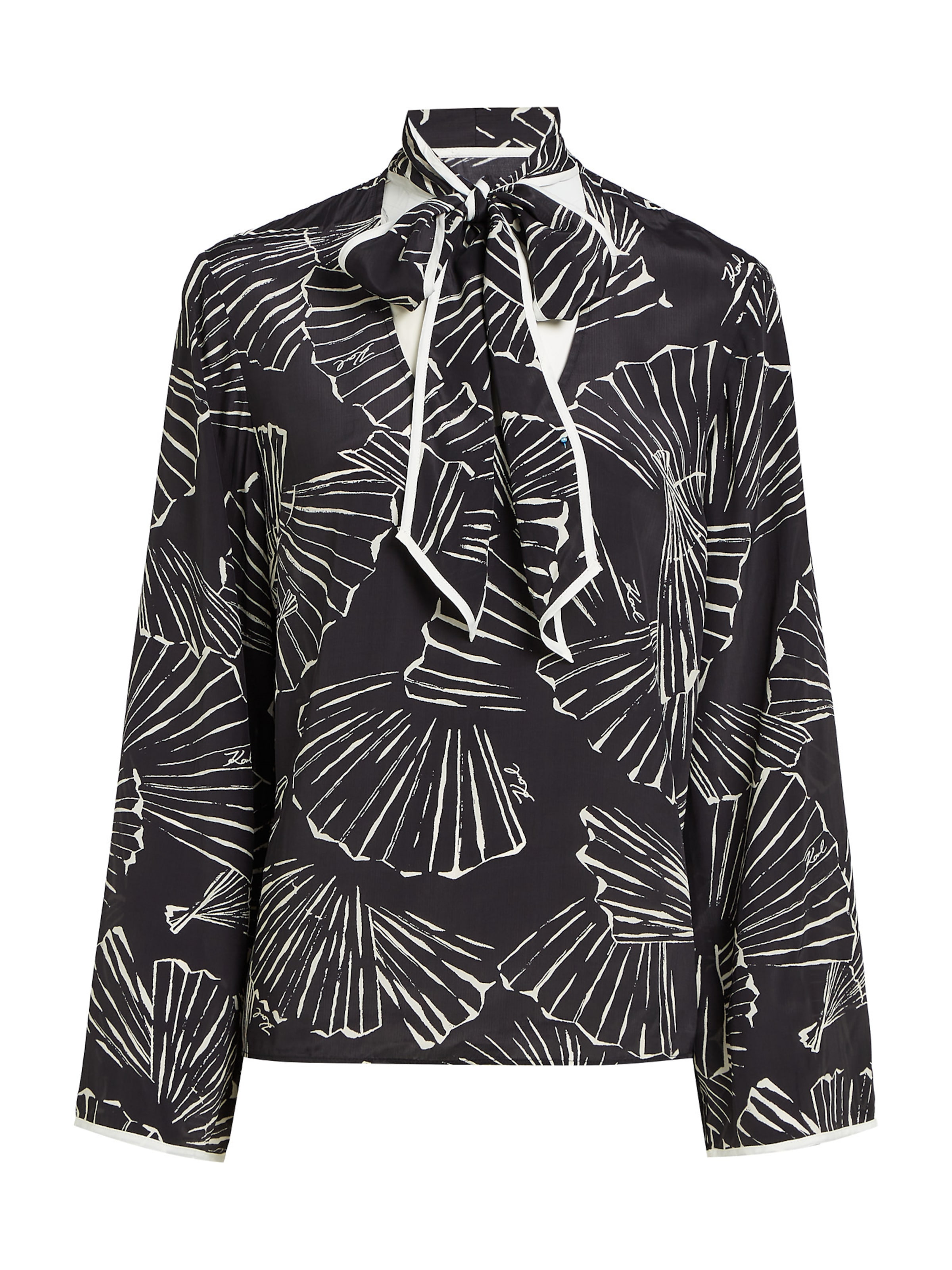 Karl Lagerfeld Μπλούζα σε μαύρο: μπροστά