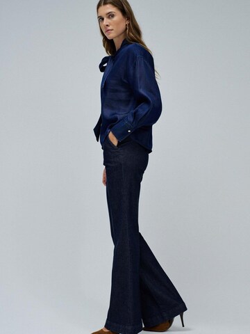 Salsa Jeans Bluse 'Blouse W/ Lace'‌‌‌ in Blau