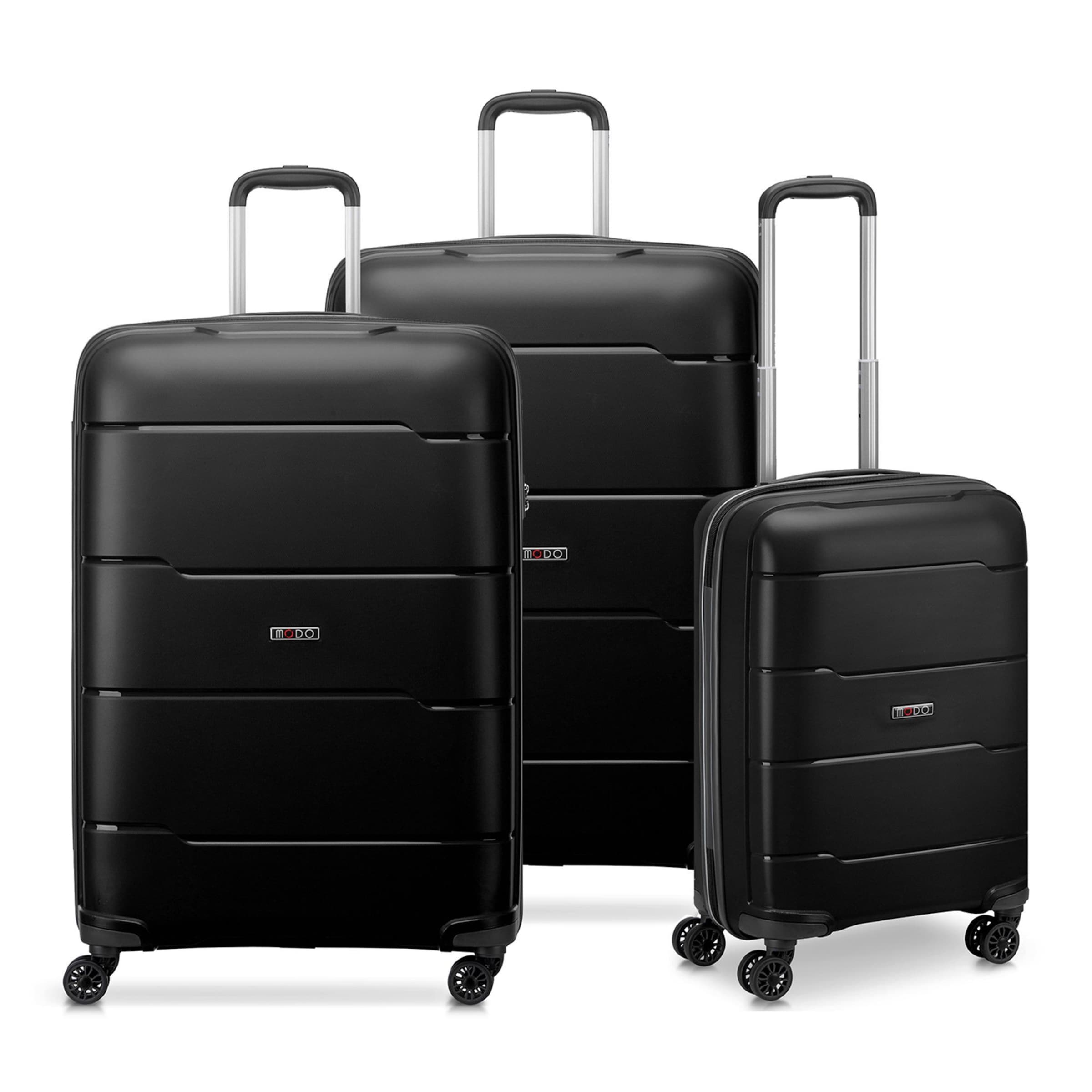 MODO by Roncato Suitcase Set 'Galaxy 4' in Black: front