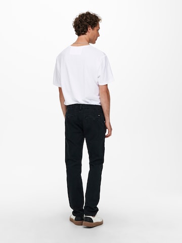 Slimfit Pantaloni chino 'Pete' di Only & Sons in nero