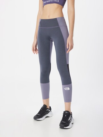 Skinny Pantalon de sport THE NORTH FACE en bleu : devant