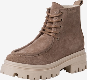 TAMARIS Lace-Up Ankle Boots in Brown: front