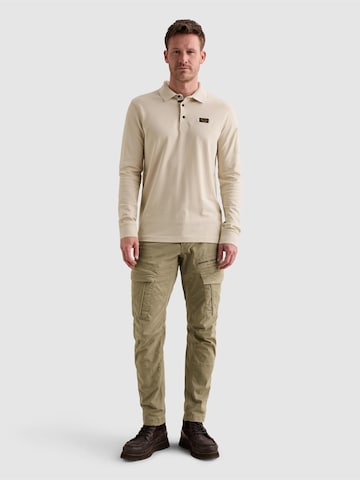 Pull-over 'American Classic polo shirt with long sleeves and flight pocket' PME Legend en beige