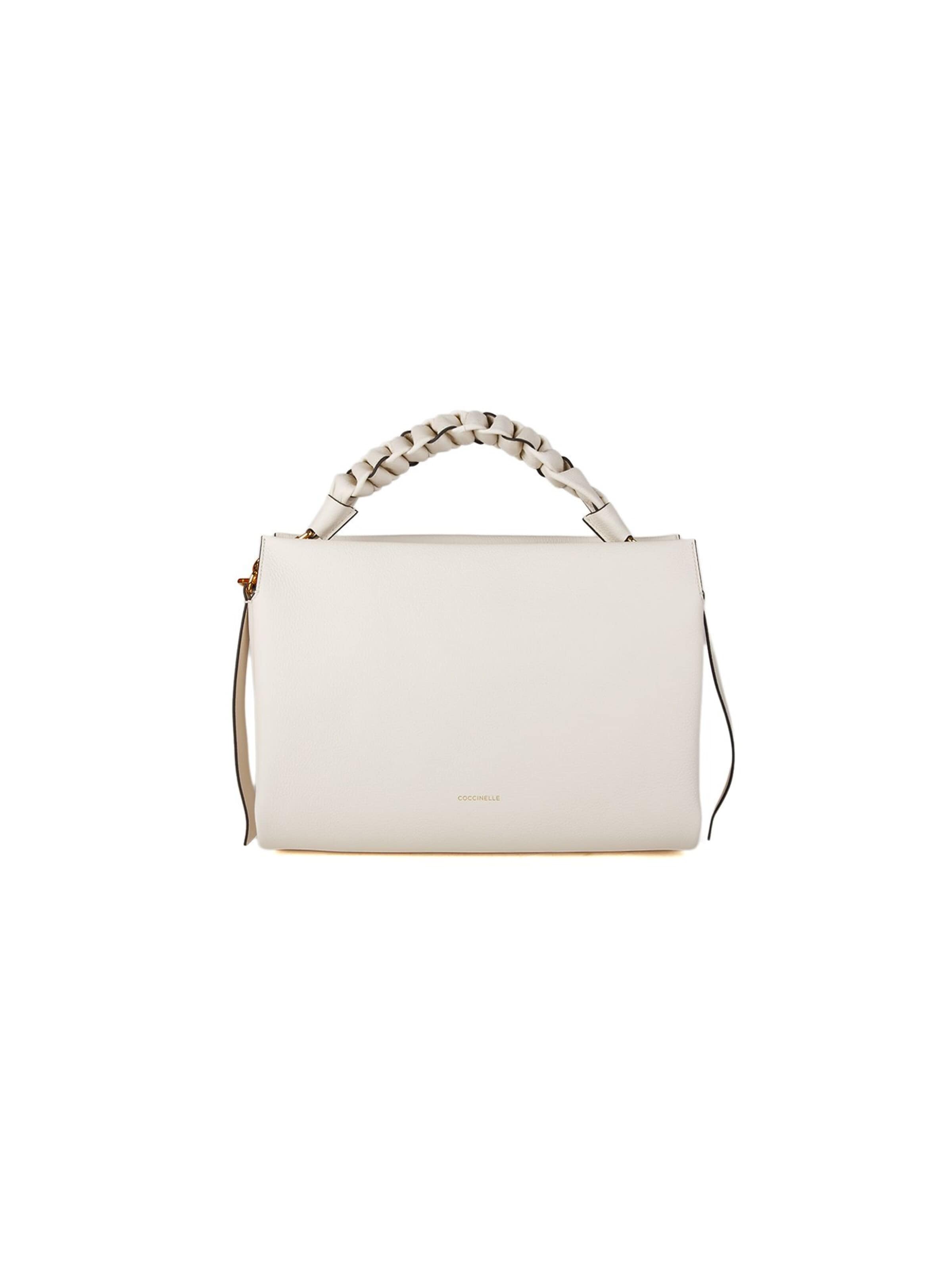 Coccinelle - Bolso de mano 'Boheme Grana Double Shoulder Bag' en blanco: frente