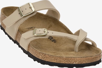 BIRKENSTOCK Pantolette 'Mayari' in Beige: Vorderseite
