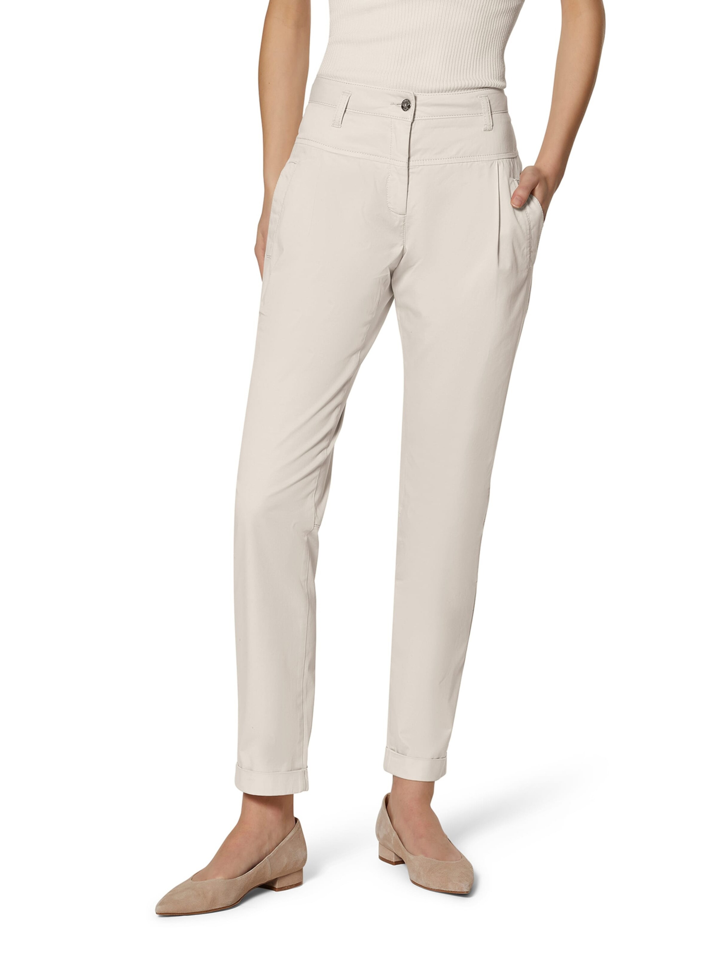 Effilé Pantalon à pince MADELEINE en blanc : devant