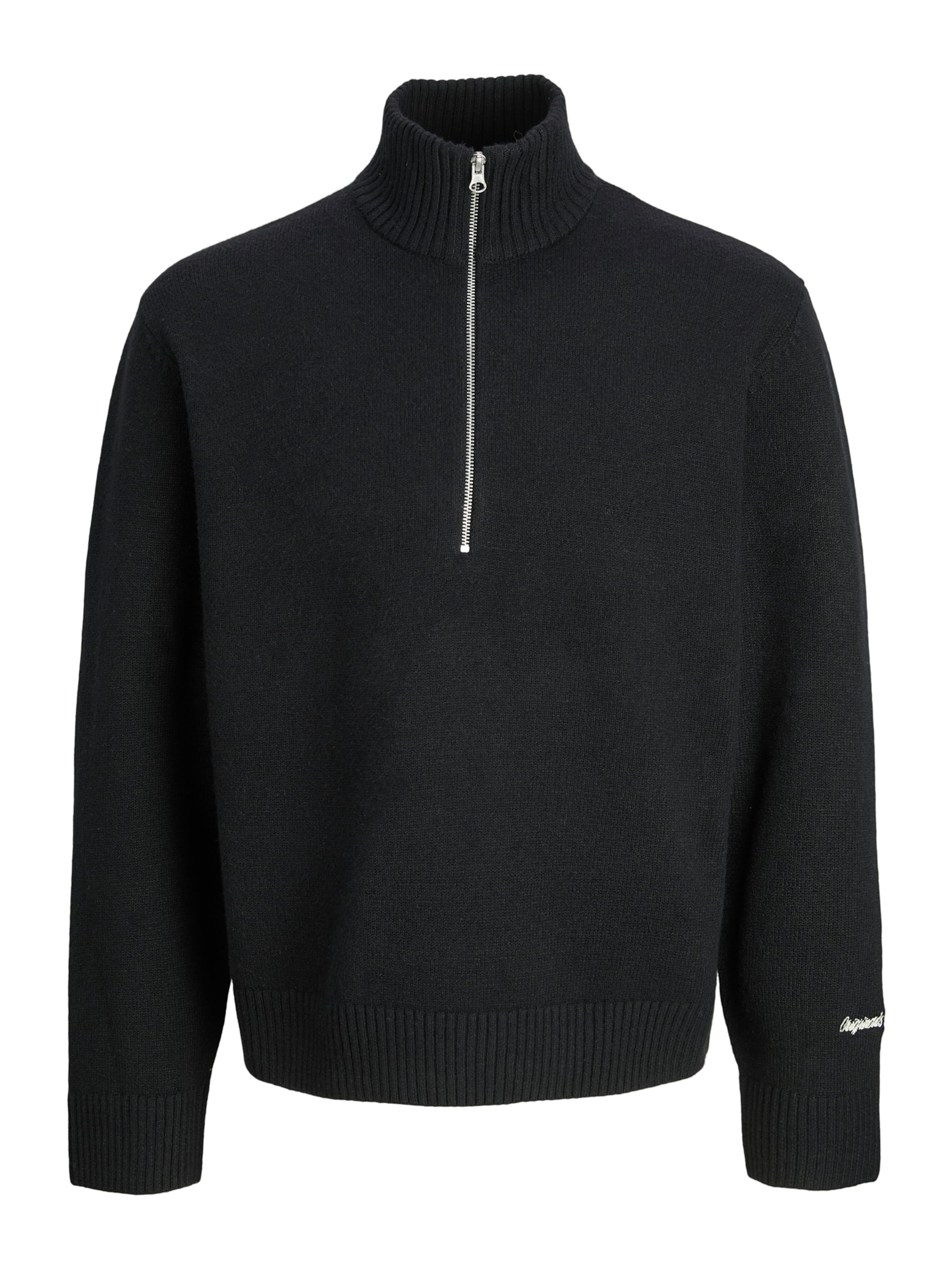 JACK & JONES Sweater 'JORNorrebro' in Black: front