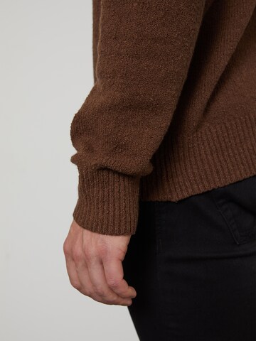 DAN FOX APPAREL Regular fit Sweater 'Laurenz' in Brown