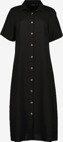 BLUE SEVENKošulja haljina - crna boja: prednji dio