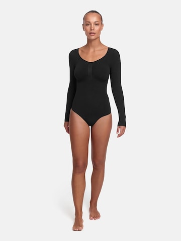 cfab Shapingbody 'Bodysuit Sculpting Shapewear Longsleeve mit Slip' i svart: framsida
