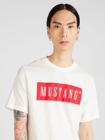 T-Shirt 'Austin' MUSTANG en beige