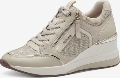 TAMARIS Sneaker low i creme / guld, Produktvisning