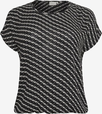 KAFFE CURVE Blouse in Zwart: voorkant