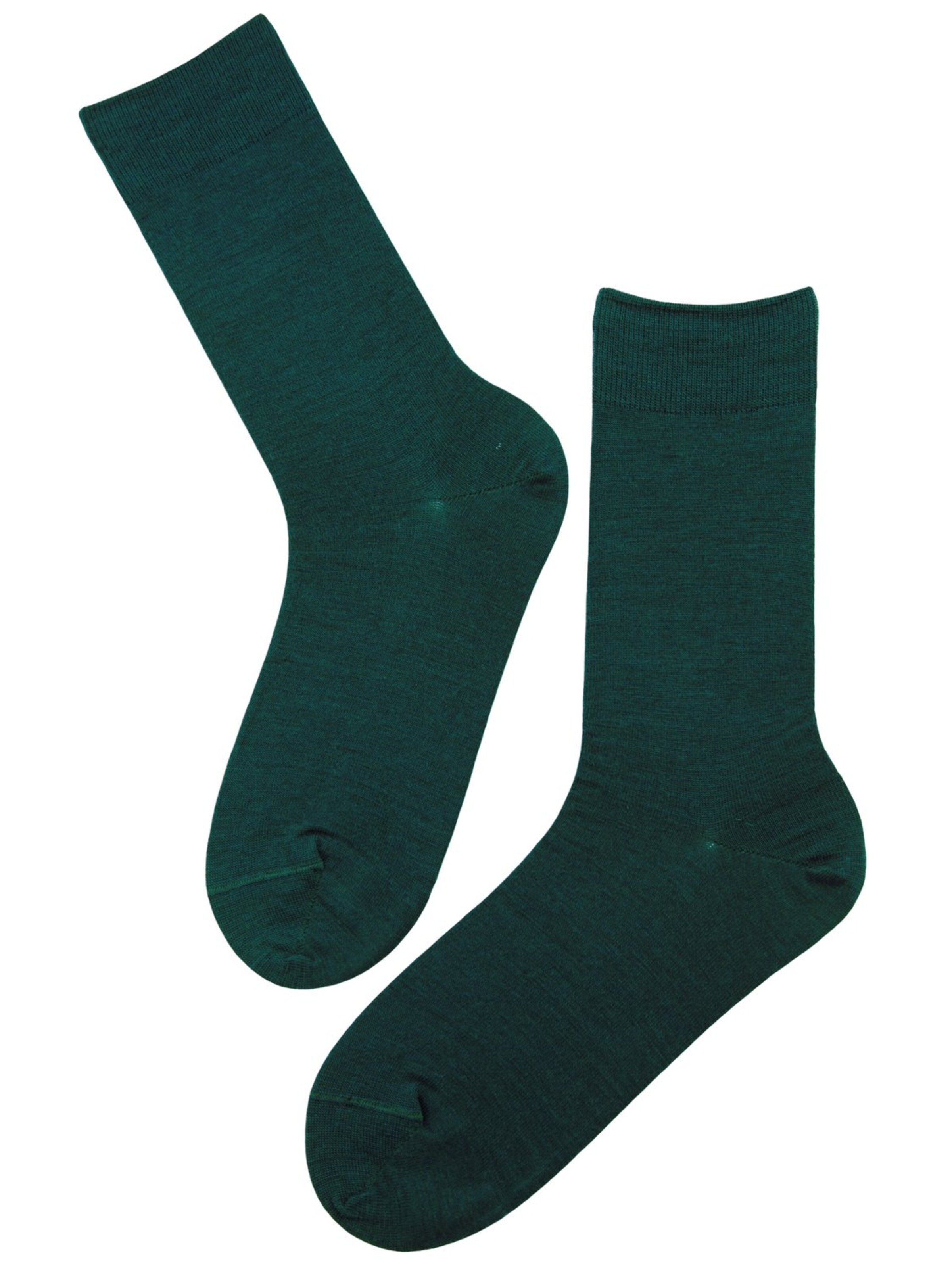 Sokisahtel Chaussettes ''HANS blue warm merino wool socks for men'' en 40-45 en vert foncé, Vue avec produit