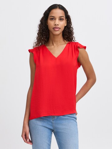 ICHI - Blusa 'CRISSY' en rojo: frente
