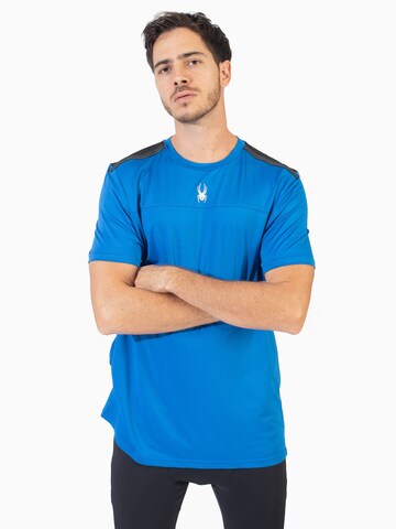 T-Shirt fonctionnel Spyder en bleu