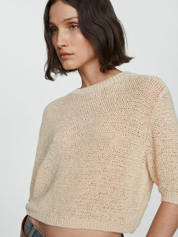 MANGO Trui 'VIETNAM' in Beige