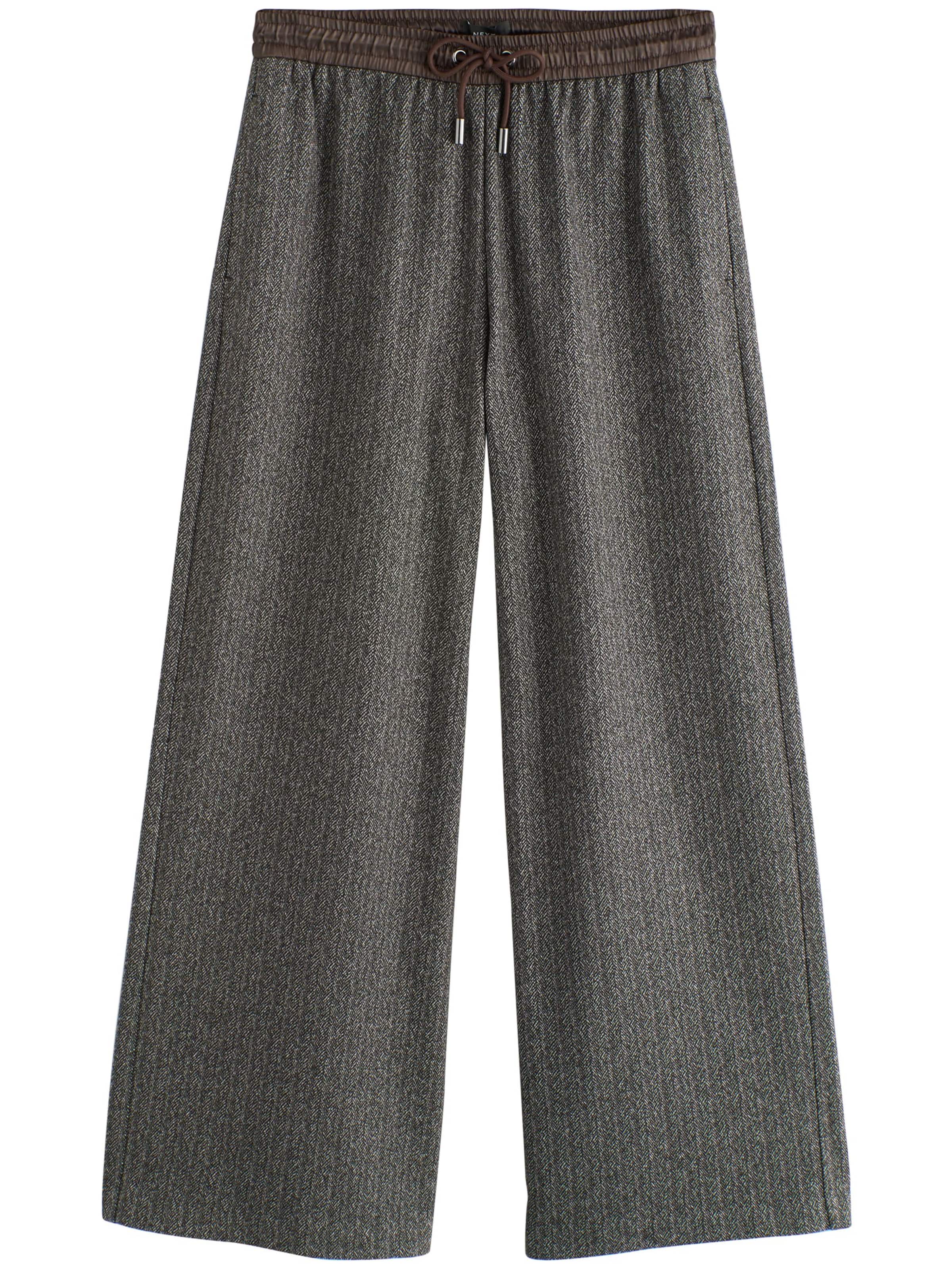 Next Широки крачоли Панталон в кафяво: отпред