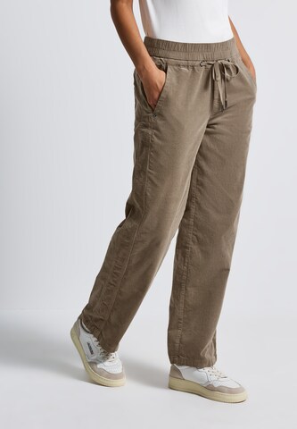 STREET ONE Loose fit Pants 'Bonny' in Brown