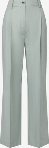 LaurellaLoosefit Hlače s naborima - zelena boja: prednji dio