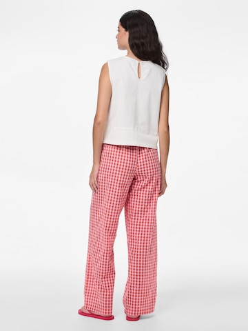 PIECES Loosefit Broek 'PCLiliane' in Rood