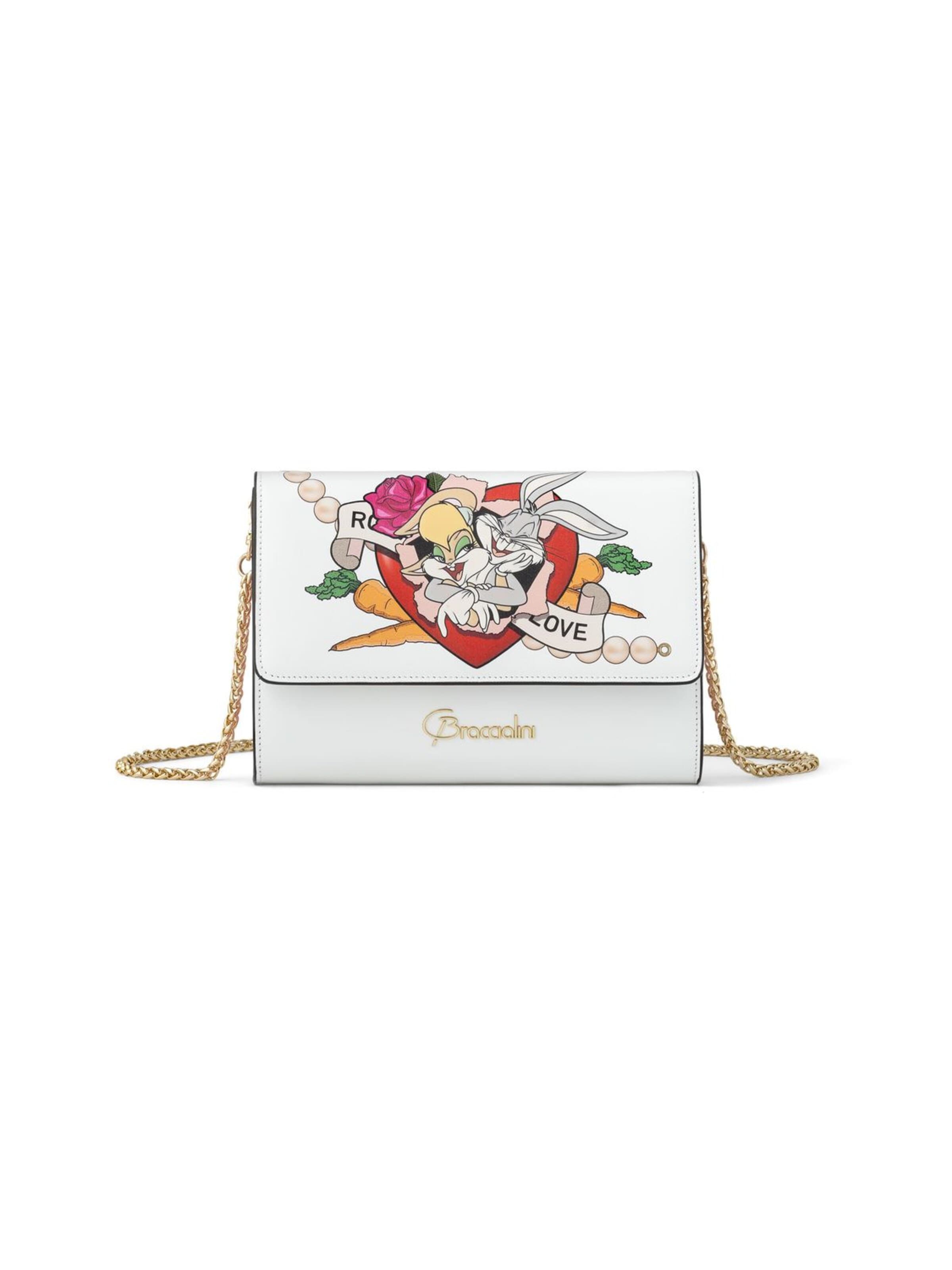 Pochette 'Lady Looney Tunes' di Braccialini in bianco: frontale